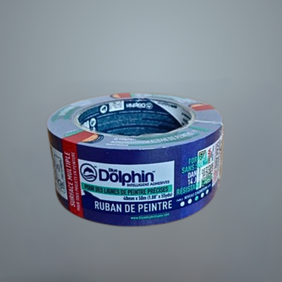 СИНЯЯ БУМАЖНАЯ малярная лента Blue Dolphin. 48мм х 50м.