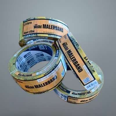 WASHI Blue Dolphin. Малярная лента на японской РИСОВОЙ бумаге. 50м
